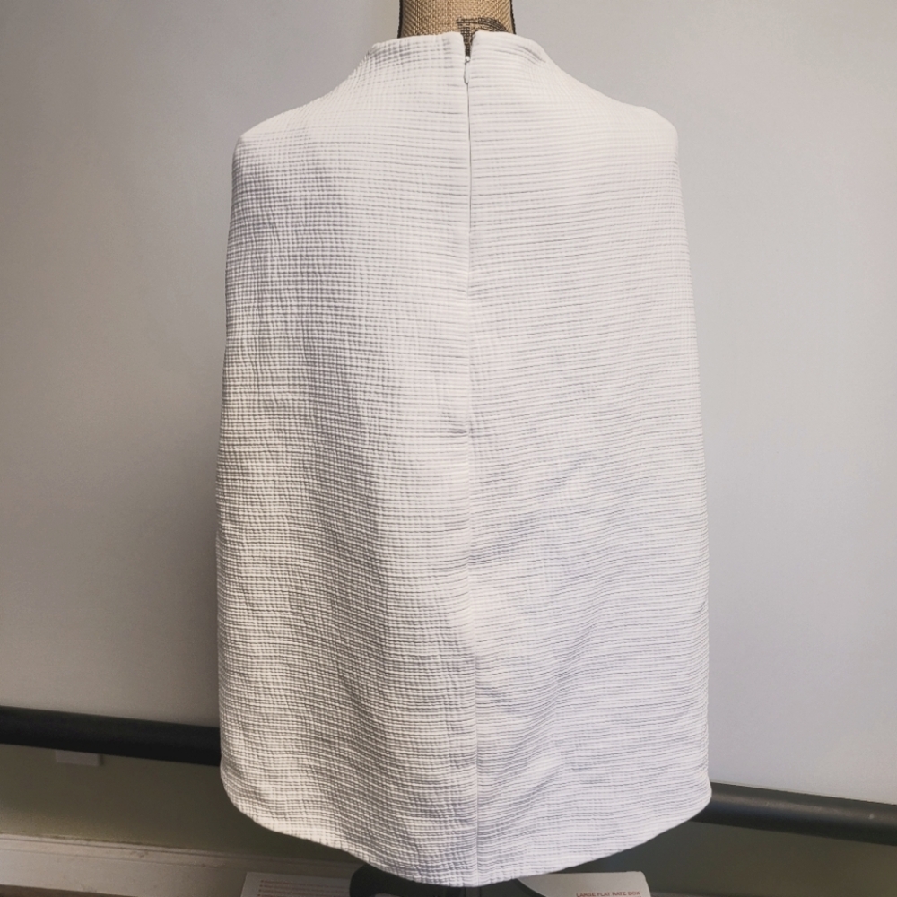 Rosie Assoulin White Textured Long Sleeve Top - Picture 7 of 10